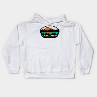 Lake Tahoe California Nevada Ski Skiing Boating Hiking Camping Kids Hoodie